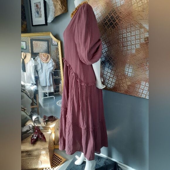 Zara Deep Red Long Sleeve Dress - Picture 5 of 15